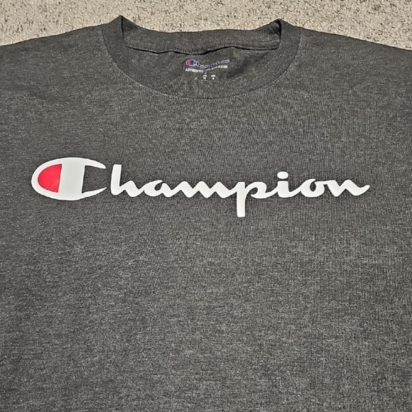 Champion Men's Dark Gray Short Sleeve Tee Size S - Picture 3 of 10